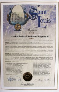 City of St. Louis Resolution for Jessica Bueler & Welcome Neightbor STL