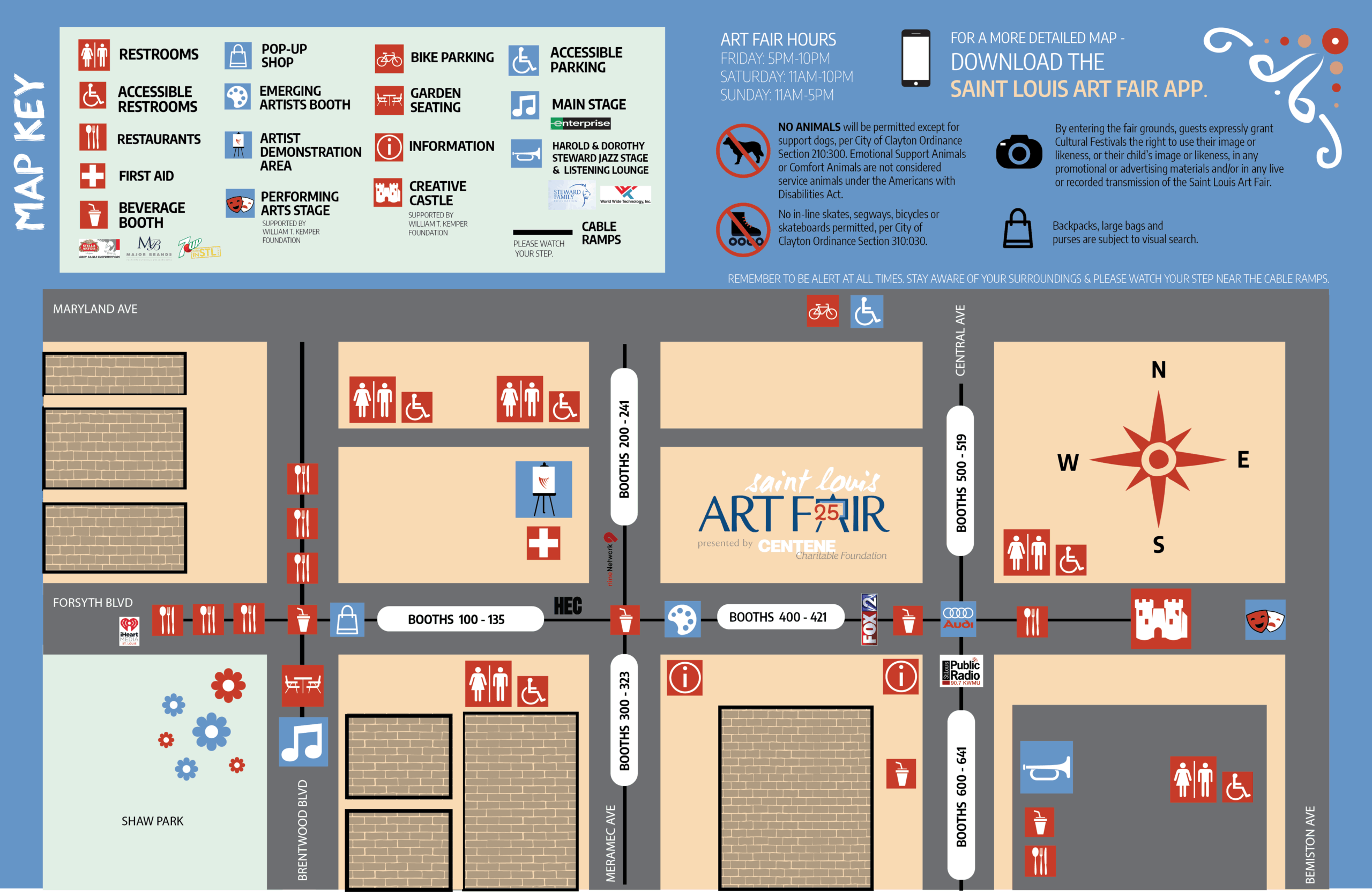 Saint Louis Art Fair Map