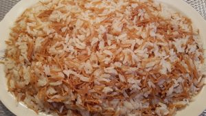 Rice Vermicelli: made of rice, vermicelli pasta, cardamom, cinnamon, and oil.