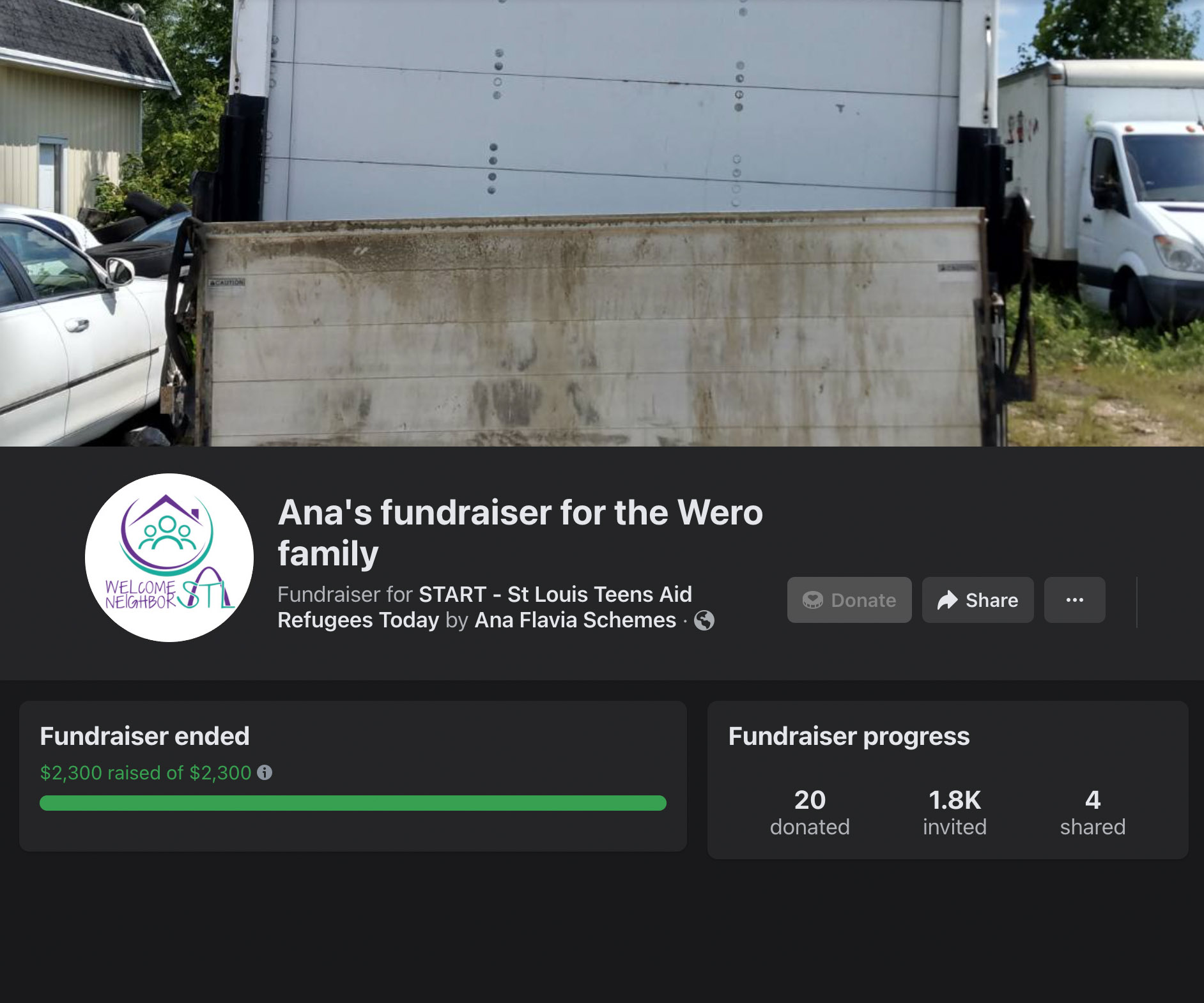 Ana's fundraiser for the Wero family
