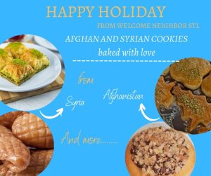 AFGHAN AND SYRIAN HOLIDAY COOKIE BOX