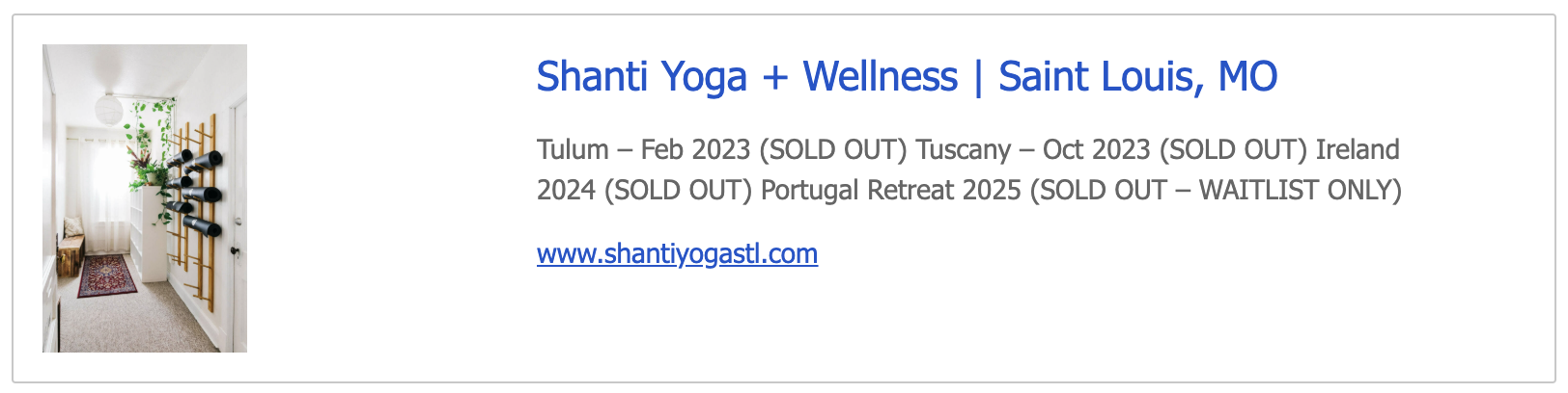 Shanti Yoga + Wellness